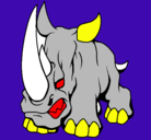 Dibujo Rinoceronte II pintado por David