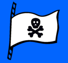 Dibujo Bandera pirata pintado por winston