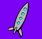 Dibujo Cohete II pintado por paula
