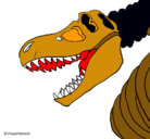Dibujo Esqueleto tiranosaurio rex pintado por chuchuca