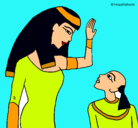 Dibujo Madre e hijo egipcios pintado por claudiajarillo