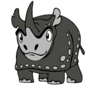 Dibujo Rinoceronte pintado por mara