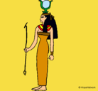 Dibujo Hathor pintado por andriuki