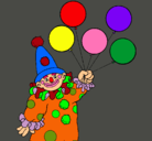 Dibujo Payaso con globos pintado por mariaornelas27