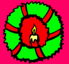 Dibujo Corona de navidad II pintado por melissa