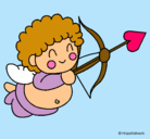 Dibujo Cupido pintado por paolacupidobebe