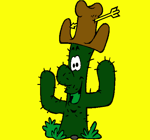 Cactus con sombrero