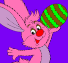 Dibujo Conejo y huevo de pascua II pintado por buuu