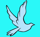 Dibujo Paloma de la paz al vuelo pintado por keyla