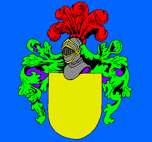 Escudo de armas y casco