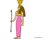 Dibujo Hathor pintado por eduardo
