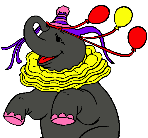 Elefante con 3 globos