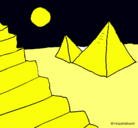 Dibujo Pirámides pintado por goku