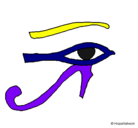 Dibujo Ojo Horus pintado por ariadna