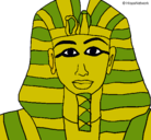 Dibujo Tutankamon pintado por polee
