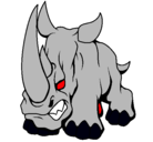 Dibujo Rinoceronte II pintado por messi
