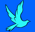 Dibujo Paloma de la paz al vuelo pintado por pilar