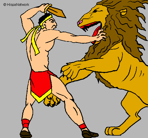 Gladiador contra león