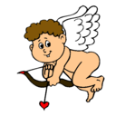 Dibujo Cupido pintado por nayeli