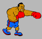 Dibujo Boxeador pintado por diego