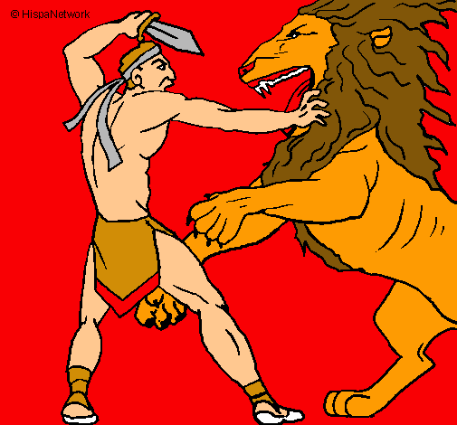 Gladiador contra león