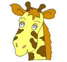 Dibujo Cara de jirafa pintado por paula