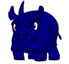 Dibujo Rinoceronte pintado por uyalochora
