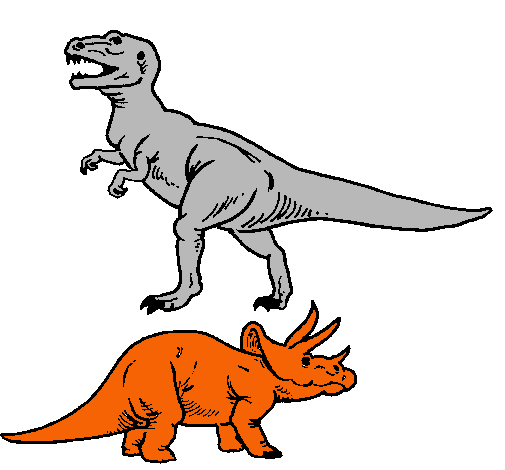 Triceratops y tiranosaurios rex