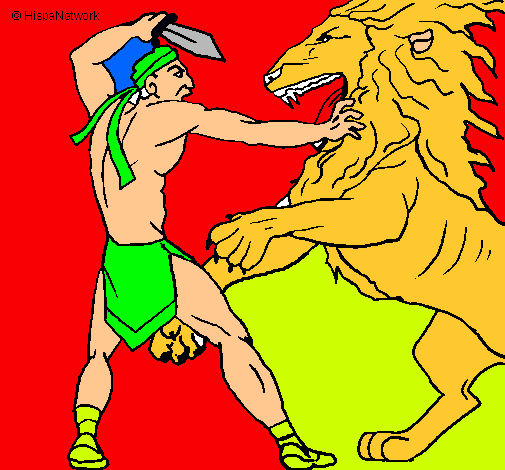 Gladiador contra león