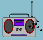 Dibujo Radio cassette 2 pintado por steffani