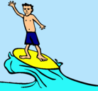 Dibujo Surfista pintado por pau
