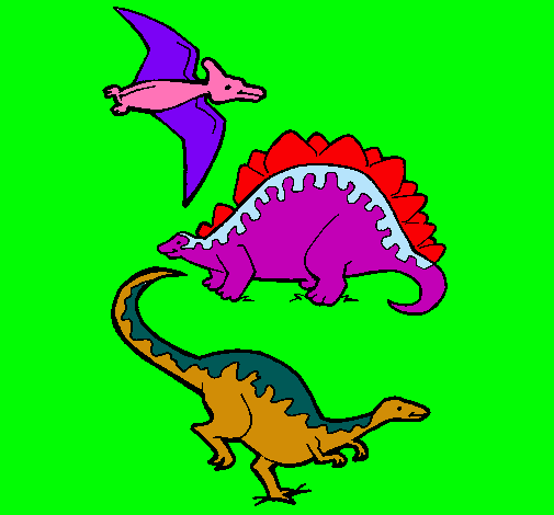 Tres clases de dinosaurios