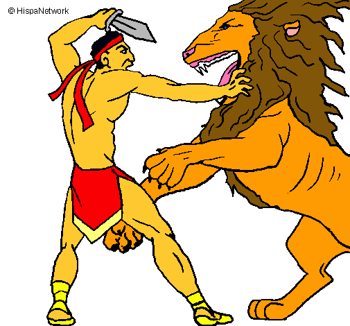 Gladiador contra león