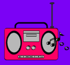 Dibujo Radio cassette 2 pintado por chiki