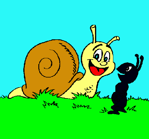 Caracol y hormiguita