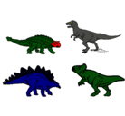 Dibujo Dinosaurios de tierra pintado por aaron