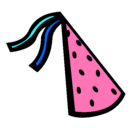 Dibujo Sombrero de cumpleaños pintado por tori