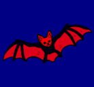Dibujo Murciélago volando pintado por mariquita
