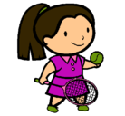 Dibujo Chica tenista pintado por milenab.a.a
