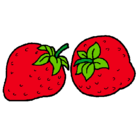 Dibujo fresas pintado por Frutillas