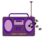 Dibujo Radio cassette 2 pintado por adrianae