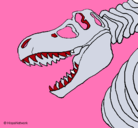 Dibujo Esqueleto tiranosaurio rex pintado por BELEN