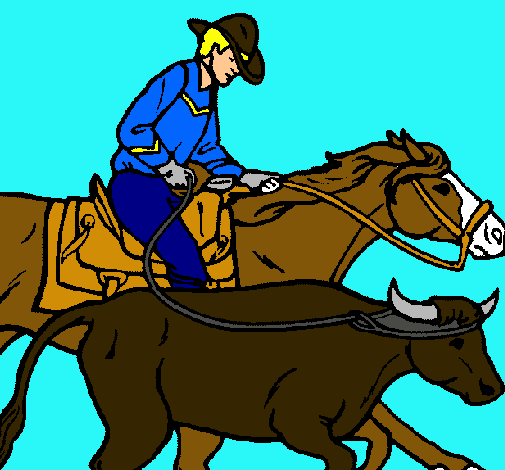 Vaquero y vaca