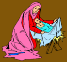 Dibujo Nacimiento del niño Jesús pintado por dani