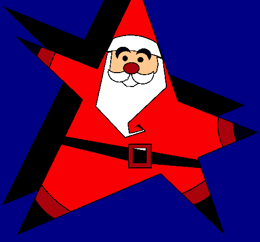 Papa Noel en forma de estrella