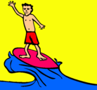 Dibujo Surfista pintado por hannisermoxa