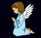 Dibujo Ángel orando pintado por Crivi