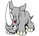 Dibujo Rinoceronte II pintado por tuca