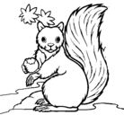 Dibujo Ardilla pintado por esquirol
