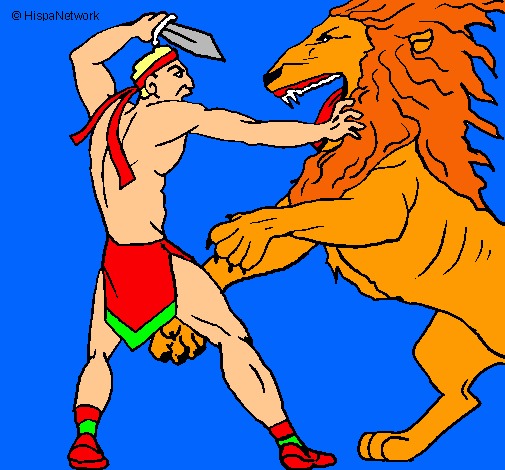 Gladiador contra león